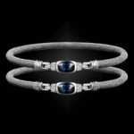 302 Lab Created Blue Sapphire Milanese Mesh Classica Bangle Bracelet Builder