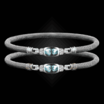 302 Sky Topaz Milanese Mesh Classica Bangle Bracelet Builder