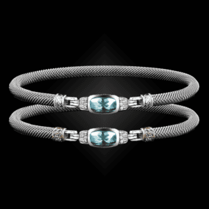 302 Sky Topaz Milanese Mesh Classica Bangle Bracelet Builder