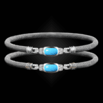 302 Reconstituted Turquoise Milanese Mesh Classica Bangle Bracelet Builder
