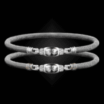 302 White Topaz Milanese Mesh Classica Bangle Bracelet Builder