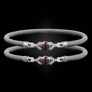303 Amethyst Milanese Mesh Natura Bangle Bracelet Builder