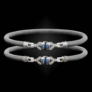 303 Blue Topaz Milanese Mesh Natura Bangle Bracelet Builder