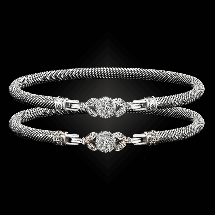 303 Diamond Milanese Mesh Natura Bangle Bracelet Builder