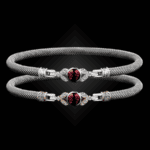 303 Garnet Milanese Mesh Natura Bangle Bracelet Builder