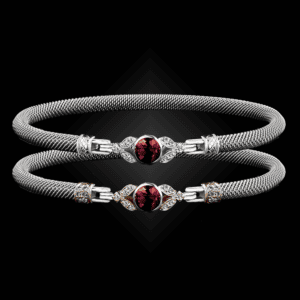 303 Garnet Milanese Mesh Natura Bangle Bracelet Builder