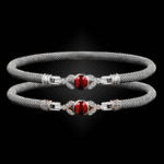 303 Lab Created Ruby Milanese Mesh Natura Bangle Bracelet Builder