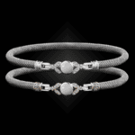 303 Mother of Pearl Milanese Mesh Natura Bangle Bracelet Builder