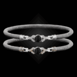 303 Onyx Black Milanese Mesh Natura Bangle Bracelet Builder