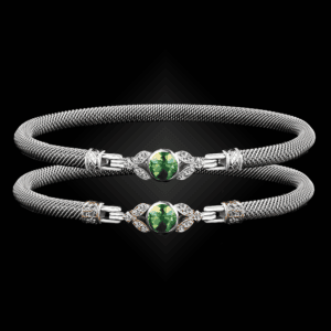 303 Peridot Milanese Mesh Natura Bangle Bracelet Builder