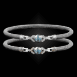 303 Sky Topaz Milanese Mesh Natura Bangle Bracelet Builder