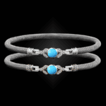 303 Reconstituted Turquoise Milanese Mesh Natura Bangle Bracelet Builder