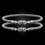 303 White Topaz Milanese Mesh Natura Bangle Bracelet Builder