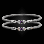 304 Amethyst Milanese Mesh Marchesa Bangle Bracelet Builder