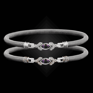 304 Amethyst Milanese Mesh Marchesa Bangle Bracelet Builder