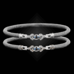304 Blue Topaz Milanese Mesh Marchesa Bangle Bracelet Builder