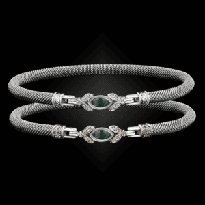 304 Onyx Green Milanese Mesh Marchesa Bangle Bracelet Builder