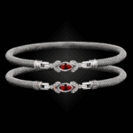 304 Lab Ruby Milanese Mesh Marchesa Bangle Bracelet Builder