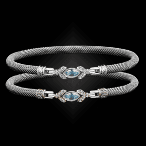 304 Sky Topaz Milanese Mesh Marchesa Bangle Bracelet Builder