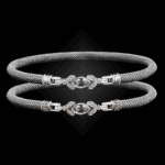 304 White Topaz Milanese Mesh Marchesa Bangle Bracelet Builder