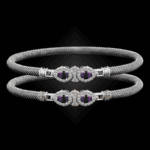 305 Amethyst Milanese Mesh La Pera Bangle Bracelet Builder