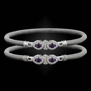 305 Amethyst Milanese Mesh La Pera Bangle Bracelet Builder