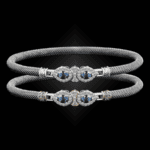 305 Blue Topaz Milanese Mesh La Pera Bangle Bracelet Builder