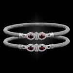 305 Garnet Milanese Mesh La Pera Bangle Bracelet Builder