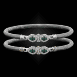 305 Onyx Green Milanese Mesh La Pera Bangle Bracelet Builder
