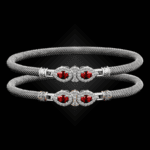 305 Lab Ruby Milanese Mesh La Pera Bangle Bracelet Builder