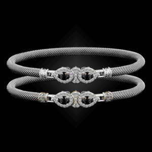 305 Lab Alexandrite Milanese Mesh La Pera Bangle Bracelet Builder