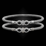 305 Onyx Black Milanese Mesh La Pera Bangle Bracelet Builder