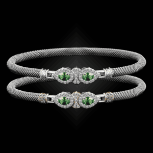305 Peridot Milanese Mesh La Pera Bangle Bracelet Builder