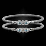 305 Sky Topaz Milanese Mesh La Pera Bangle Bracelet Builder