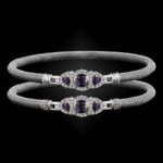 306 Amethyst Milanese Mesh Cuscino Bangle Bracelet Builder