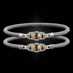 306 Citrine Milanese Mesh Cuscino Bangle Bracelet Builder