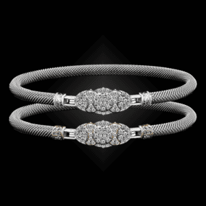 306 Diamond Milanese Mesh Cuscino Bangle Bracelet Builder