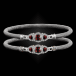 306 Garnet Milanese Mesh Cuscino Bangle Bracelet Builder