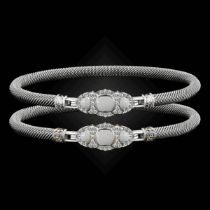 306 Mother of Pearl Milanese Mesh Cuscino Bangle Bracelet Builder