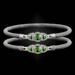 306 Peridot Milanese Mesh Cuscino Bangle Bracelet Builder