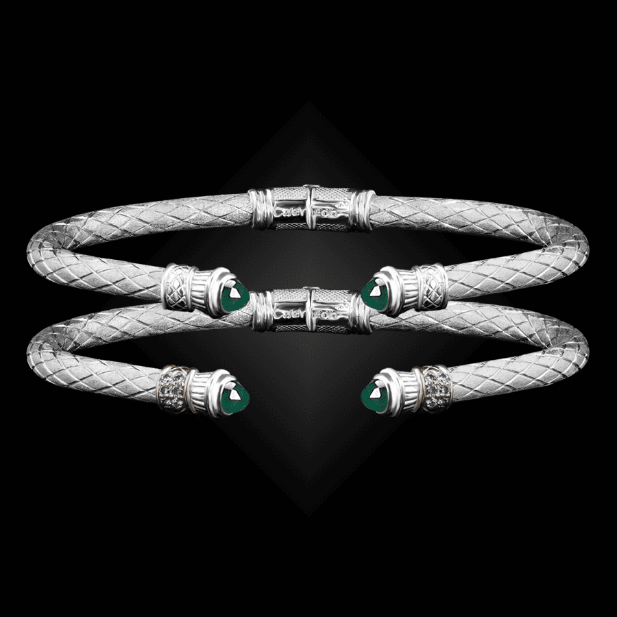 201 Green Onyx Caerleon two Elegante Cuff Bracelet Builder