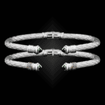 201 Lab Created Emerald Caerleon two Elegante Cuff Bracelet Builder