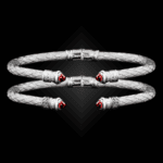 201 Lab Created Ruby Caerleon two Elegante Cuff Bracelet Builder