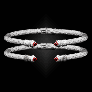 201 Lab Created Ruby Caerleon two Elegante Cuff Bracelet Builder
