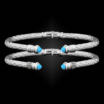 201 Reconstituted Turquoise Caerleon two Elegante Cuff Bracelet Builder