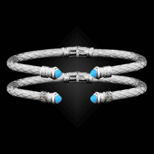 201 Reconstituted Turquoise Caerleon two Elegante Cuff Bracelet Builder