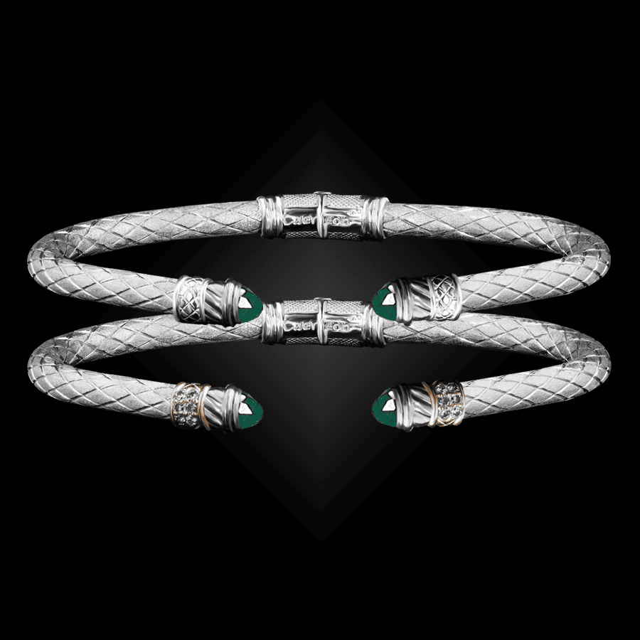202 Green Onyx Caerleon two Classica Cuff Bracelet Builder