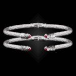 202 Lab Created Pink Sapphire Caerleon two Classica Cuff Bracelet Builder