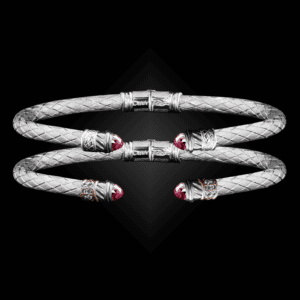202 Lab Created Pink Sapphire Caerleon two Classica Cuff Bracelet Builder