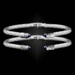 202 Lab Created Sapphire Caerleon two Classica Cuff Bracelet Builder